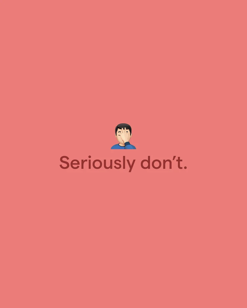Don’t Swipe series, slide 2: Seriously don’t.