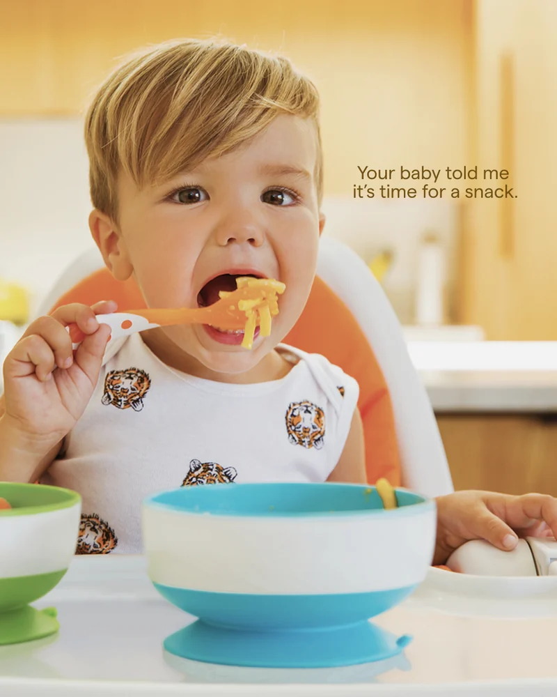 Don’t Swipe series, slide 7: Your baby told me it’s time for a snack.