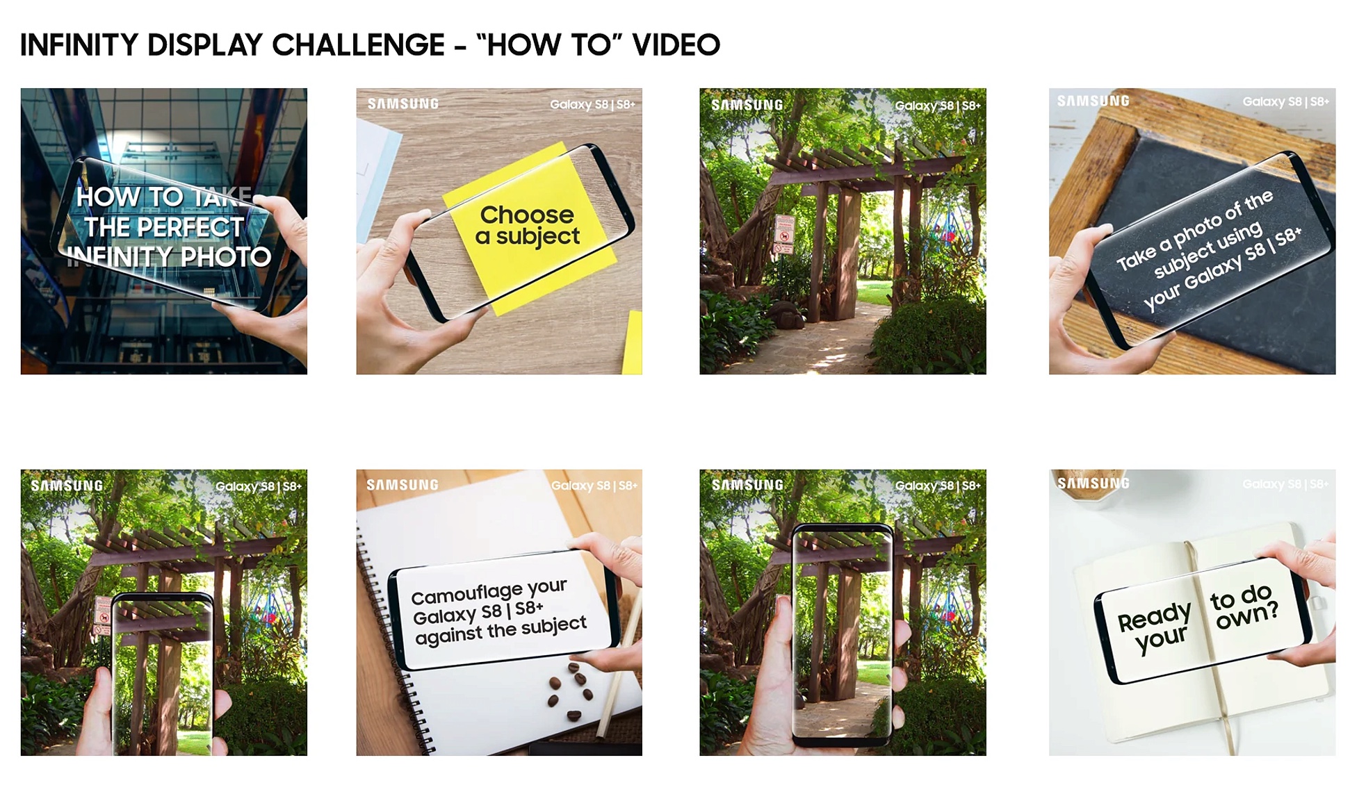 Infinity Display Challenge — how-to video frames