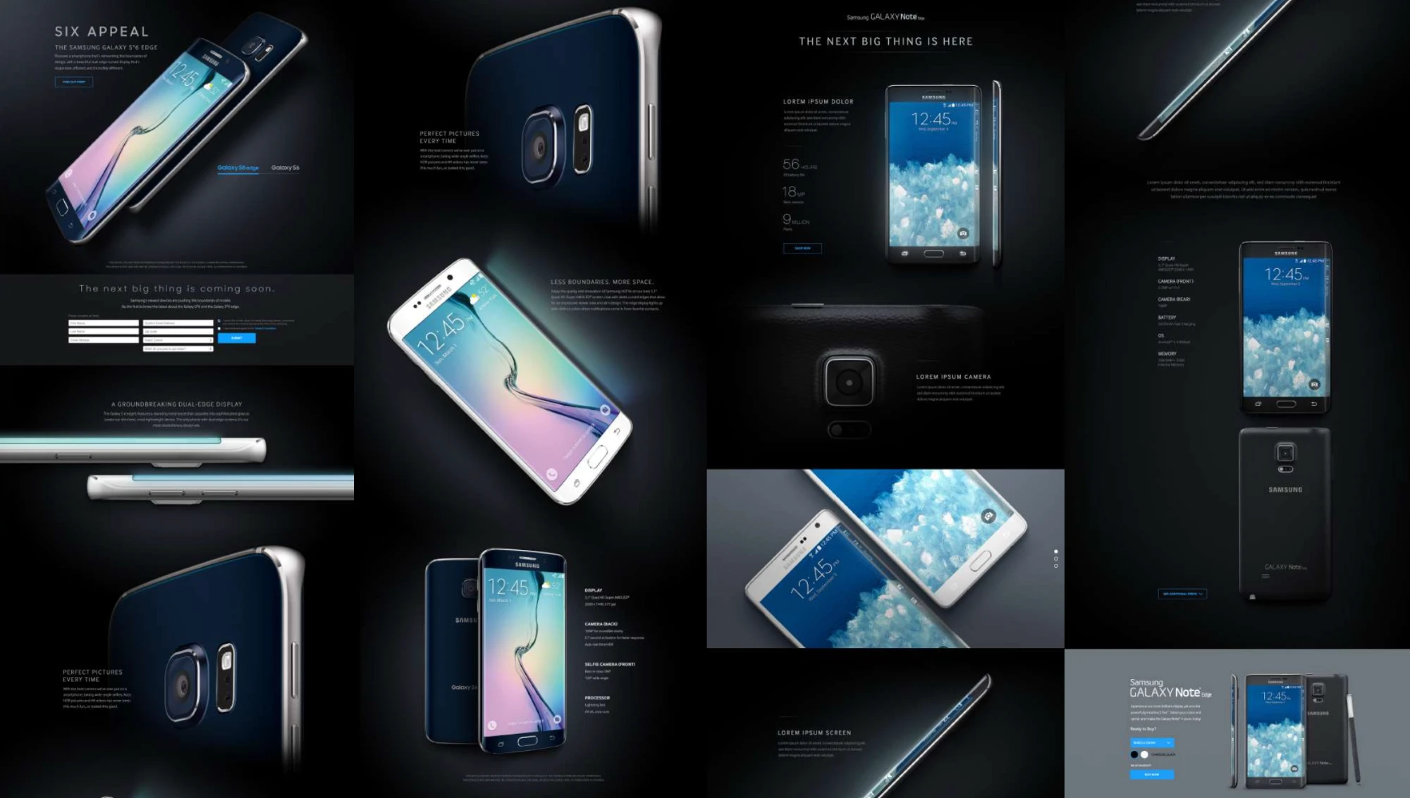 Galaxy S6 edge and Galaxy Note Edge — product pages