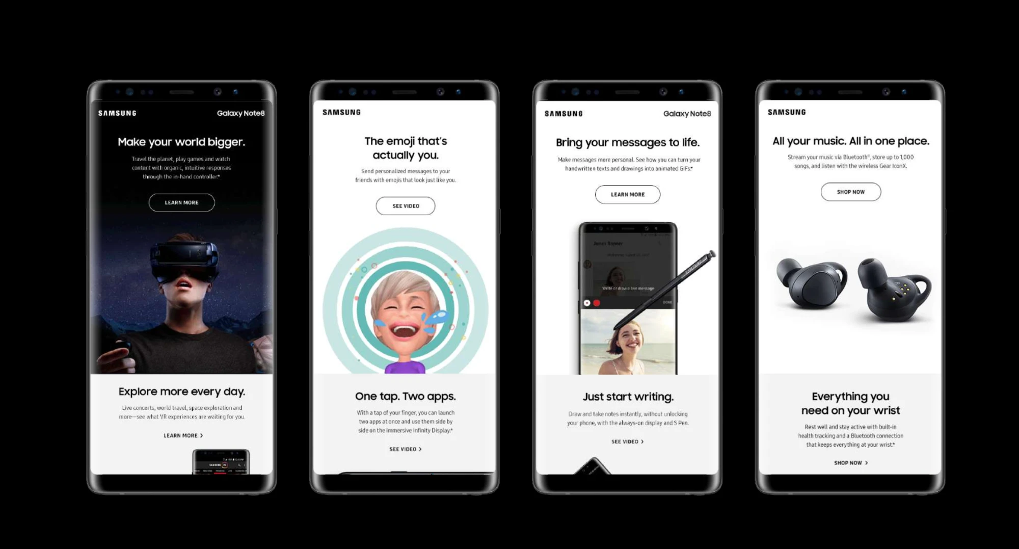 Galaxy Note8 — launch emails